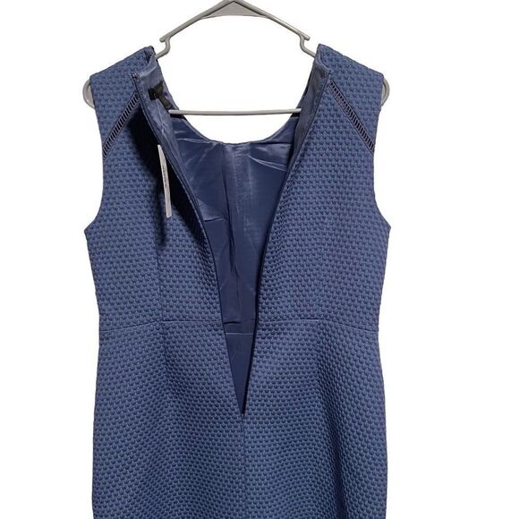 NWT-J. Crew- Women’s Powder Blue Portfolio Textured Sleeveless Sheath Dress, 10P - Picture 7 of 15